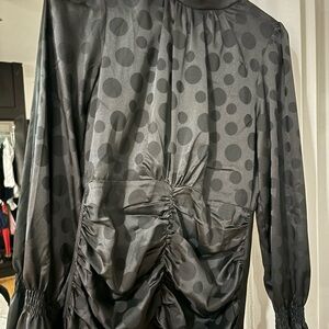 Elegant Black Polka Dot Women's dress